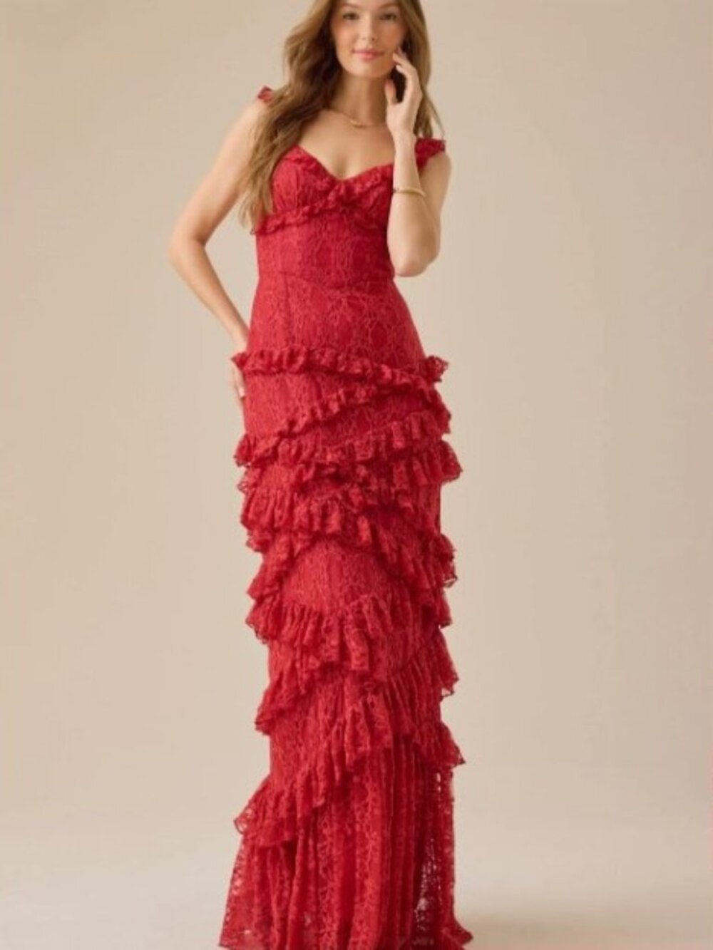 ALTAR'D STATE MAXI LACE DRESS SIZE S